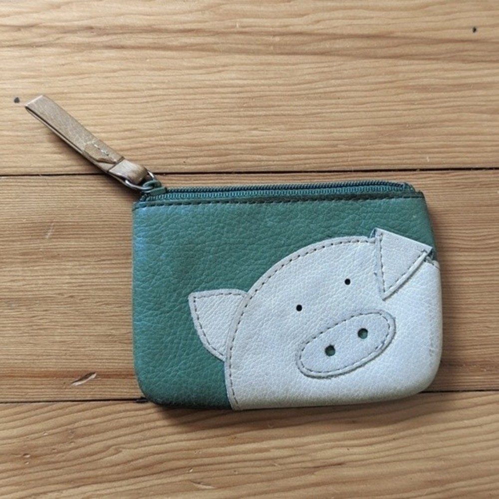 100% Leather Piggy Coin Purse